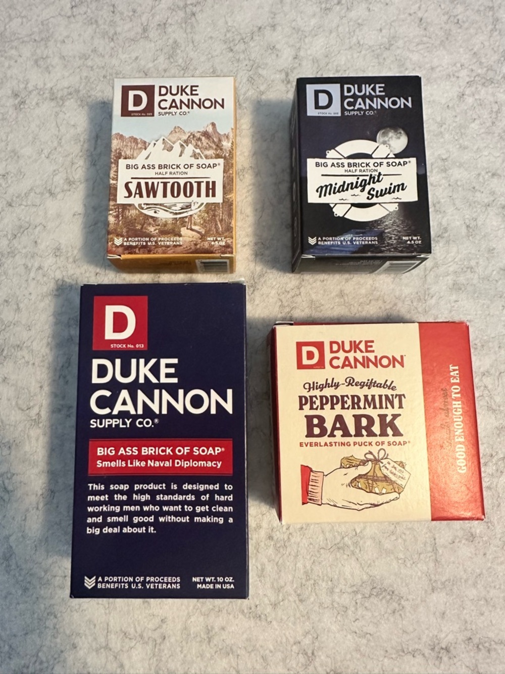 Duke Cannon Soap Bundle - 4 New Bars of Soap
